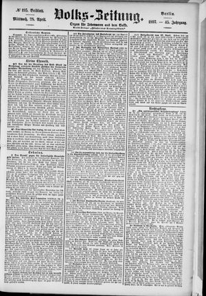 Volks-Zeitung on Apr 28, 1897