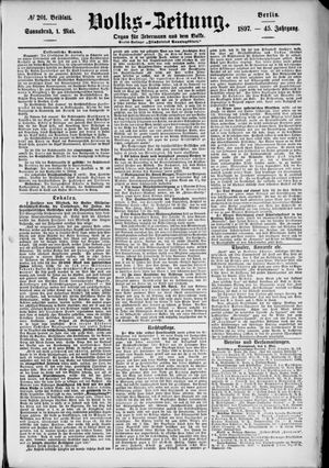 Volks-Zeitung on May 1, 1897