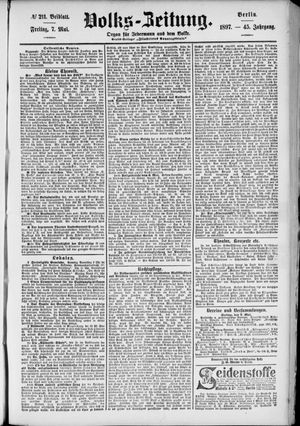 Volks-Zeitung vom 07.05.1897