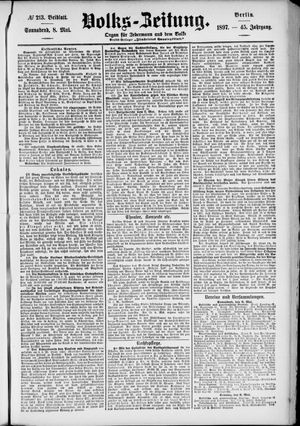 Volks-Zeitung vom 08.05.1897