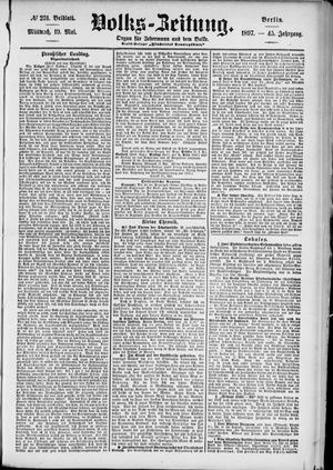 Volks-Zeitung on May 19, 1897