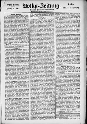 Volks-Zeitung vom 21.05.1897