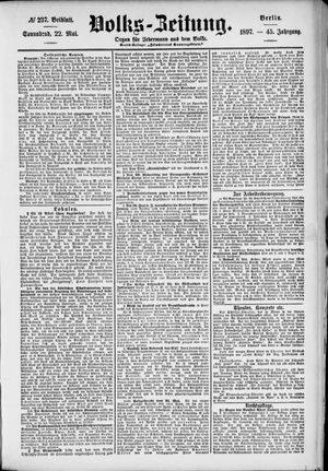 Volks-Zeitung vom 22.05.1897