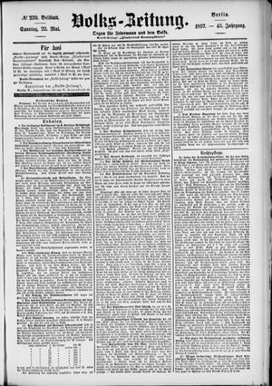 Volks-Zeitung vom 23.05.1897