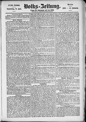 Volks-Zeitung vom 10.06.1897