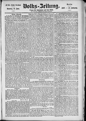 Volks-Zeitung vom 13.06.1897