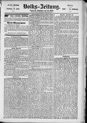 Volks-Zeitung vom 15.06.1897