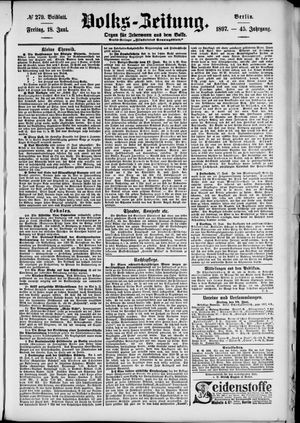 Volks-Zeitung vom 18.06.1897
