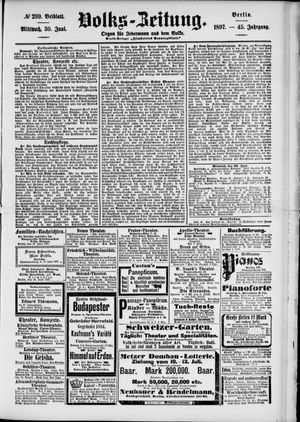 Volks-Zeitung vom 30.06.1897
