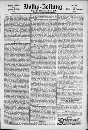 Volks-Zeitung vom 09.07.1897