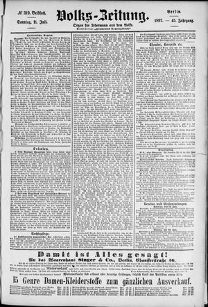 Volks-Zeitung vom 11.07.1897