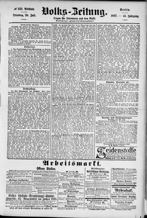 Volks-Zeitung on Jul 20, 1897