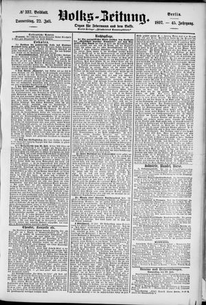 Volks-Zeitung on Jul 22, 1897