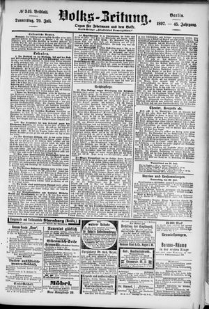 Volks-Zeitung vom 29.07.1897