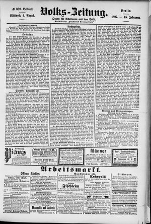 Volks-Zeitung vom 04.08.1897