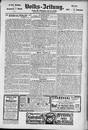 Volks-Zeitung vom 07.08.1897