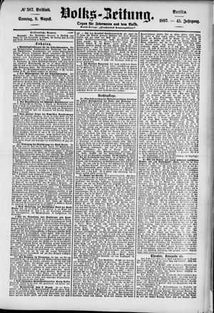Volks-Zeitung vom 08.08.1897