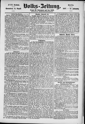 Volks-Zeitung on Aug 14, 1897