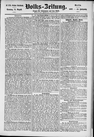 Volks-Zeitung vom 15.08.1897