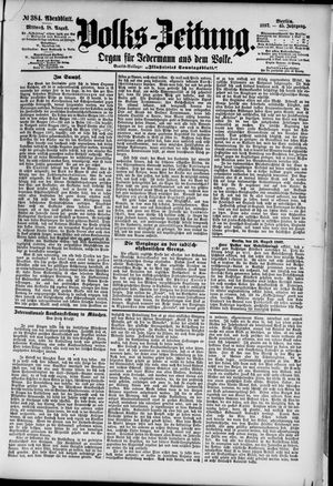 Volks-Zeitung on Aug 18, 1897