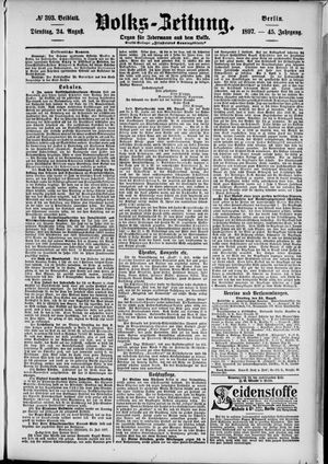 Volks-Zeitung vom 24.08.1897