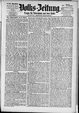 Volks-Zeitung on Aug 26, 1897