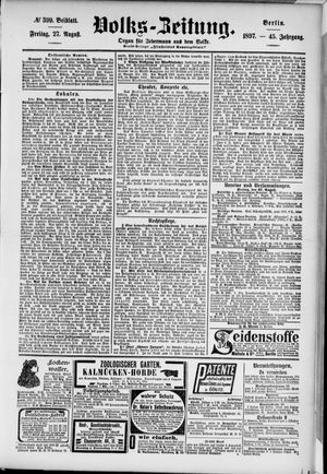 Volks-Zeitung on Aug 27, 1897