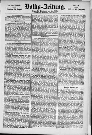 Volks-Zeitung vom 31.08.1897