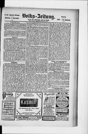 Volks-Zeitung vom 05.09.1897