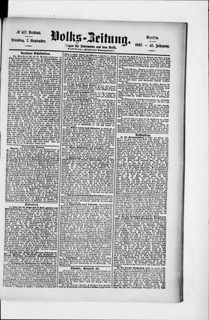 Volks-Zeitung vom 07.09.1897