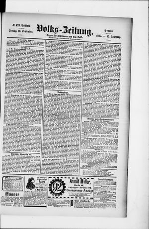Volks-Zeitung vom 10.09.1897