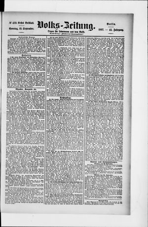 Volks-Zeitung on Sep 19, 1897
