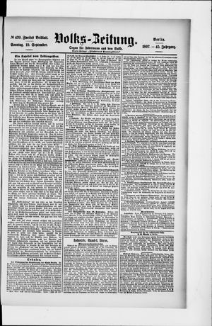 Volks-Zeitung on Sep 19, 1897