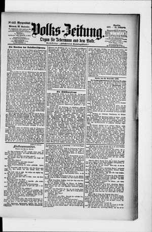 Volks-Zeitung vom 22.09.1897