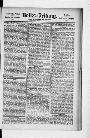 Volks-Zeitung vom 26.09.1897