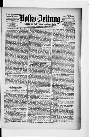 Volks-Zeitung vom 29.09.1897