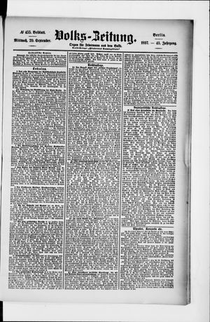 Volks-Zeitung vom 29.09.1897