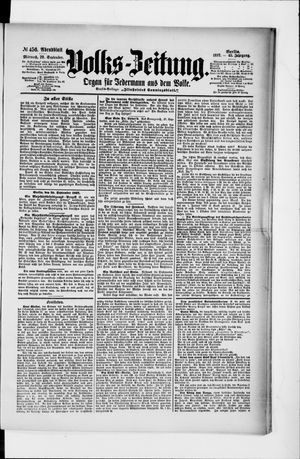 Volks-Zeitung vom 29.09.1897
