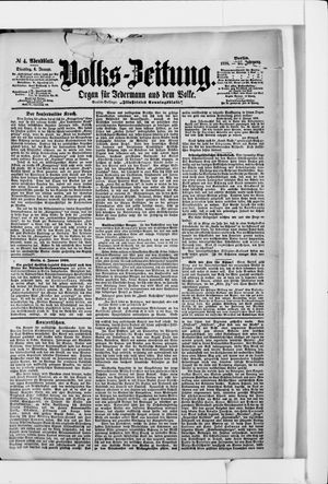 Volks-Zeitung on Jan 4, 1898