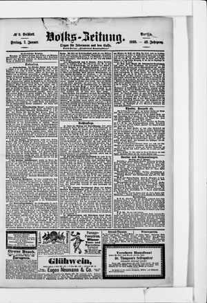 Volks-Zeitung vom 07.01.1898