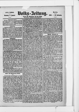 Volks-Zeitung vom 09.01.1898