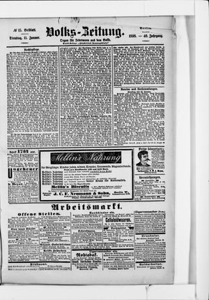 Volks-Zeitung vom 11.01.1898