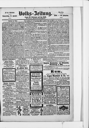 Volks-Zeitung vom 13.01.1898