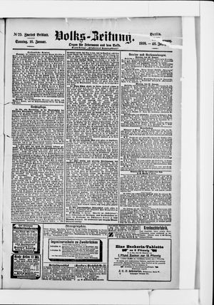 Volks-Zeitung on Jan 16, 1898