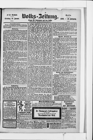 Volks-Zeitung on Jan 18, 1898