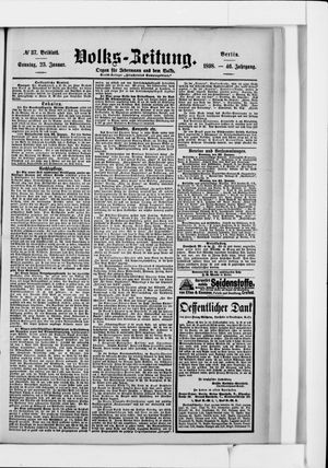 Volks-Zeitung vom 23.01.1898