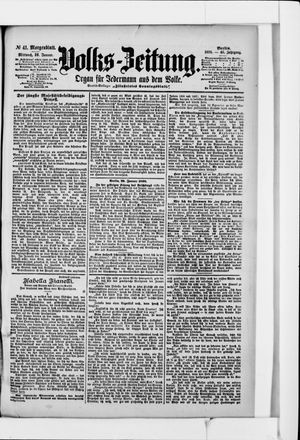 Volks-Zeitung on Jan 26, 1898