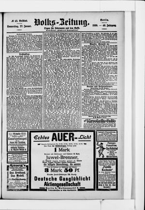 Volks-Zeitung on Jan 27, 1898