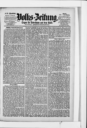 Volks-Zeitung vom 01.02.1898
