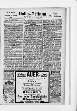 Volks-Zeitung vom 17.02.1898